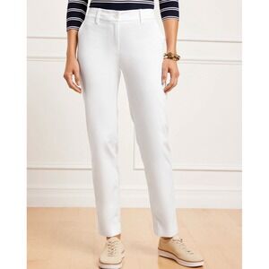 Talbots NWOT‎ White Straight Leg Chino 16 Cotton Spandex Blend Summer Casual